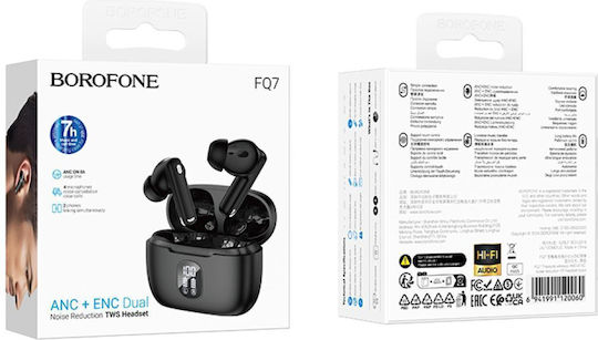 Borofone FQ7 Treasure In-ear Bluetooth Handsfree Earphones with Charging Case Black vue 3