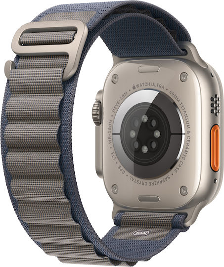 Apple Watch Ultra 2 Titanium 49mm Waterproof with eSIM and Heart Rate Monitor (Blue Alpine Loop - Large) view 2