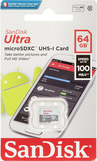 Sandisk Ultra microSDXC 64GB Class 10 U1 A1 UHS-I view 2