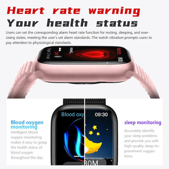 INTIME 9 Pro Max Smartwatch with Heart Rate Monitor (Black) vue 3