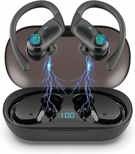 Hadisala U1 PRO In-ear Bluetooth Handsfree Earphones with Sweat Resistance and Charging Case Black