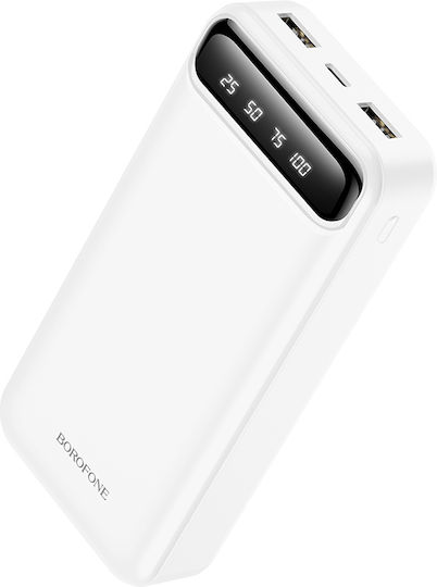 Borofone BJ14A Power Bank 20000mAh 74W with 2 USB-A Ports White view 2