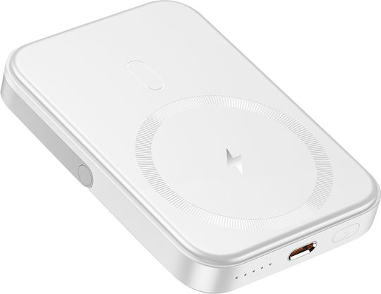 Akashi ALTPBMAG5STW MagSafe Power Bank 5000mAh 20W with USB-C Port Power Delivery White view 5
