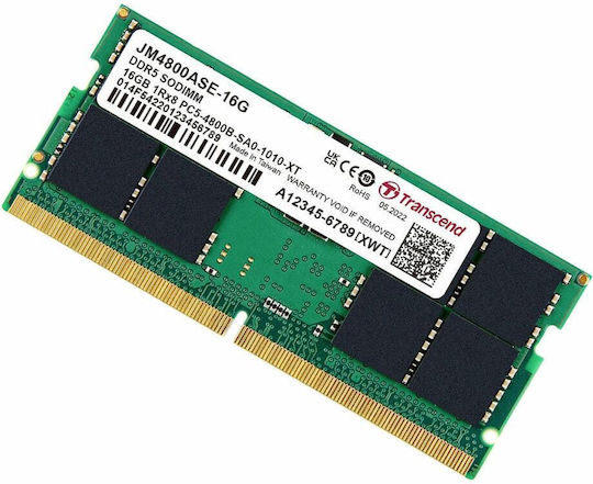 Transcend DDR5 with Module 1x16GB and Speed 4800 for Laptop JM4800ASE-16G vista 3