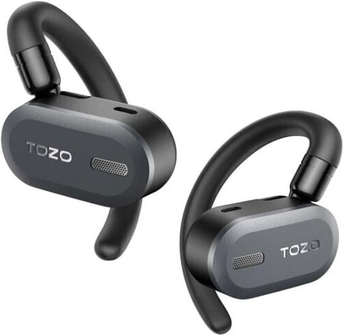 Tozo Open Buds Bluetooth Handsfree Earphones with Sweat Resistance and Charging Case Black view 1