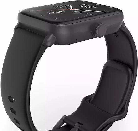 HAMA 6010 49mm Smartwatch with Heart Rate Monitor (Black) view 4