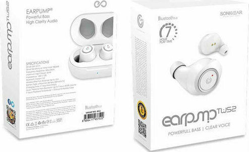 Sonic Gear TWS2 In-ear Bluetooth Handsfree Earphones with Charging Case White view 2