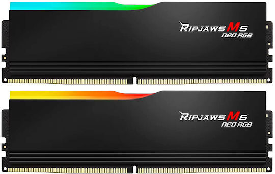 G.Skill Ripjaws M5 Neo RGB DDR5 64GB RAM with 2x32GB Modules and Speed 6000 for Desktop F5-6000J2836G32GX2-RM5NRK