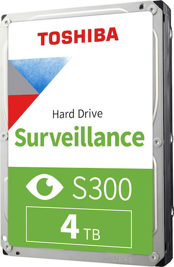 Toshiba S300 Surveillance 4TB HDD Hard Drive 3.5" SATA III 5400rpm with 128MB Cache for Recorder HDWT840UZSVA