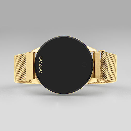 Oozoo Q00121 Stainless Steel 43mm Smartwatch with Heart Rate Monitor (Gold) view 3