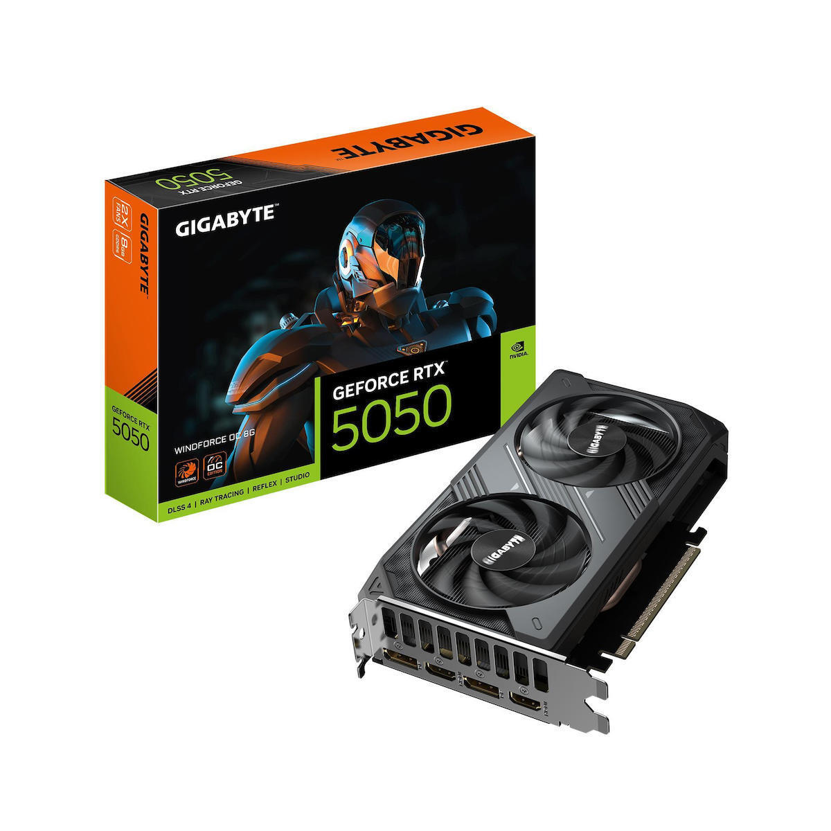 Gigabyte GeForce RTX 5050 8GB GDDR6 Windforce OC Graphics Card GV-N5050WF2OC-8GD view 1