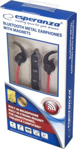 Esperanza EH186K In-ear Bluetooth Handsfree Earphones Black view 2