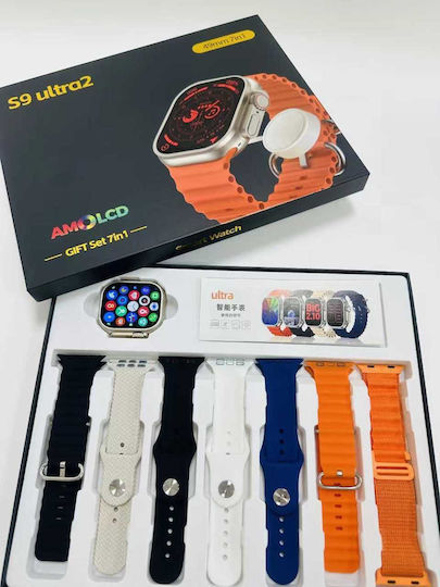 S9 Ultra 2 49mm Smartwatch with Heart Rate Monitor (Black) vue 2