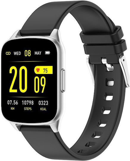 G.Rossi SG004 Smartwatch with Heart Rate Monitor (Silver/Black) view 2