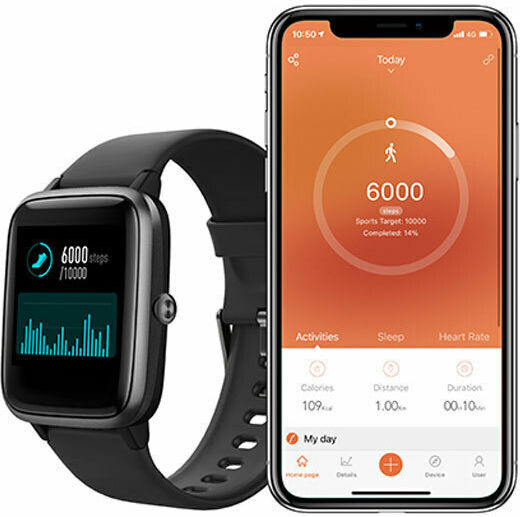 Q&Q Citrea Smartwatch with Heart Rate Monitor (Black) view 3