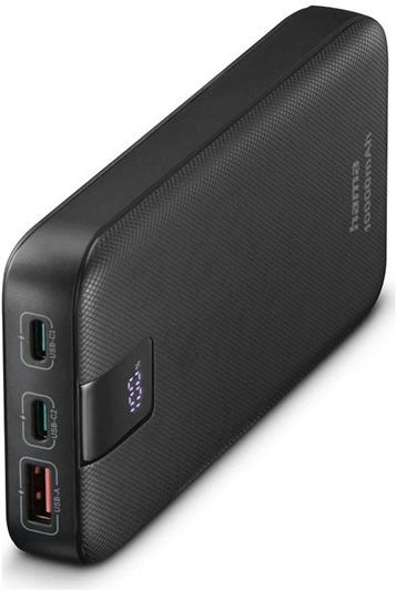 HAMA Power Bank 20000mAh with USB-A Port and 2 USB-C Ports Power Delivery Gray