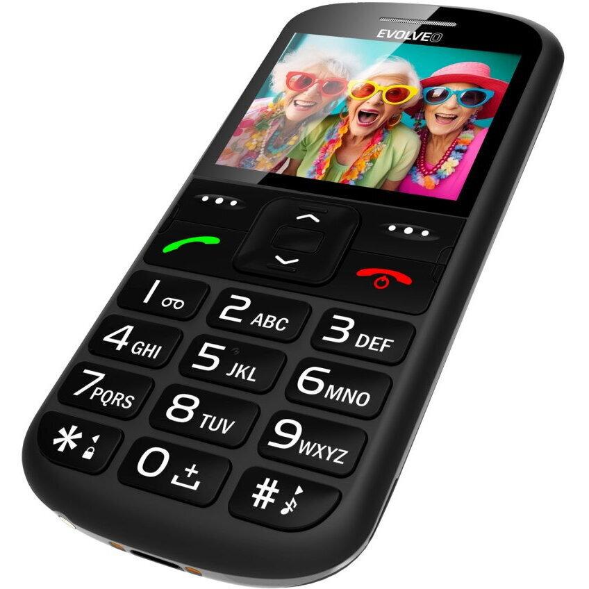 Evolveo EasyPhone XS Single SIM Mobile with Large Buttons Black view 5