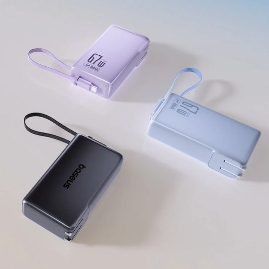 Baseus Nomos NT11 Power Bank 10000mAh 67W with USB-A Port and USB-C Port Cosmic Black view 7