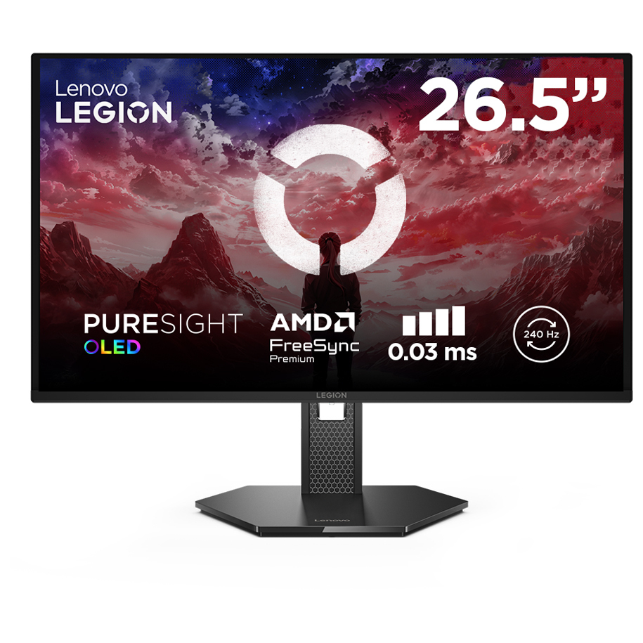 Lenovo Legion 27Q-10 QD-OLED HDR Gaming Monitor 26.5" QHD 2560x1440 240Hz with 0.03ms Response Time GTG