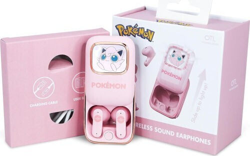 OTL Jiggly Puff Slide In-ear Bluetooth Handsfree Earphones with Charging Case Pink view 7