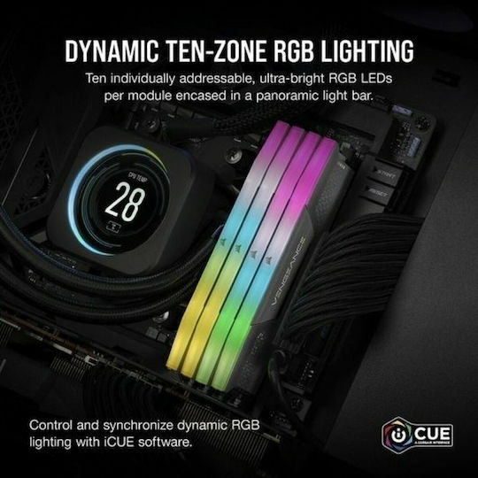 Corsair Vengeance DDR5 32GB RAM with 2x16GB Modules and Speed 6400 for Desktop CMH32GX5M2B6400C36 view 5