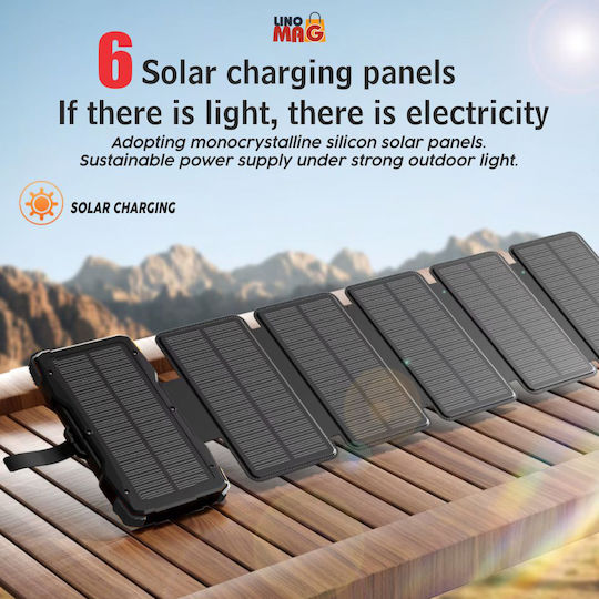 Linomag Solar Power Bank 10000mAh 22.5W Power Delivery Black view 4
