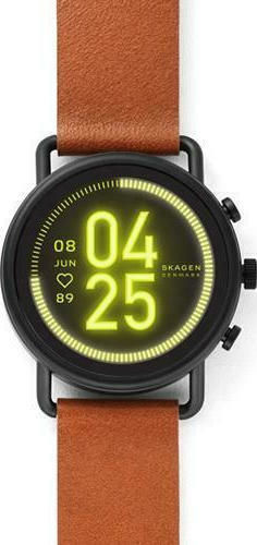 Skagen Falster 3 42mm Smartwatch with Heart Rate Monitor (Two-Tone Leather) view 5