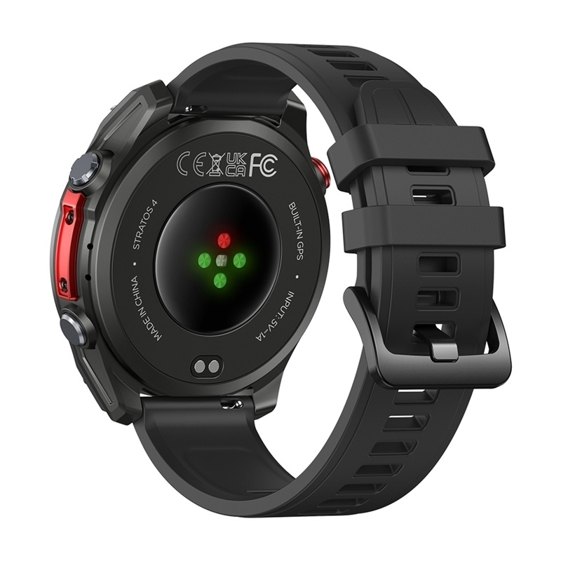 Zeblaze Stratos 4 Stainless Steel 49mm Waterproof Smartwatch with Heart Rate Monitor Black M/L view 2
