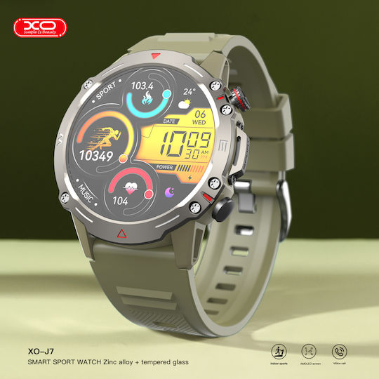 XO J7 Smartwatch with Heart Rate Monitor (Green) view 3