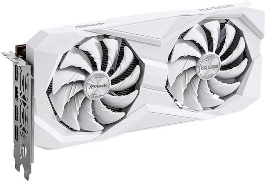 ASRock Radeon RX 6600 8GB GDDR6 Challenger White Graphics Card view 3