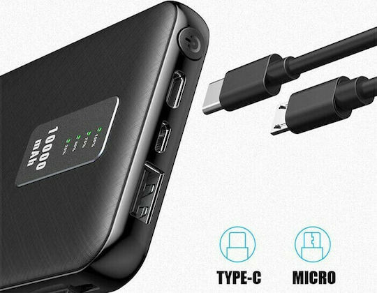 Awei P11K Power Bank 10000mAh with USB-A Port Black vista 9