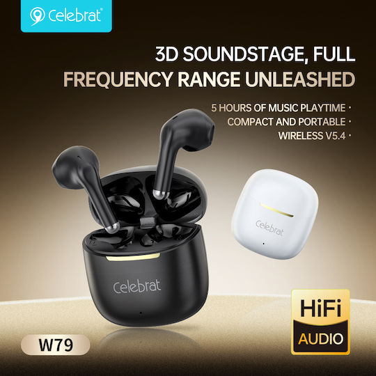 Celebrat W79 Earbud Bluetooth Handsfree Headphones with Charging Case White view 6