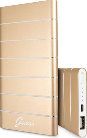 Guess GUPBALSTGO Power Bank 5000mAh with USB-A Port Gold