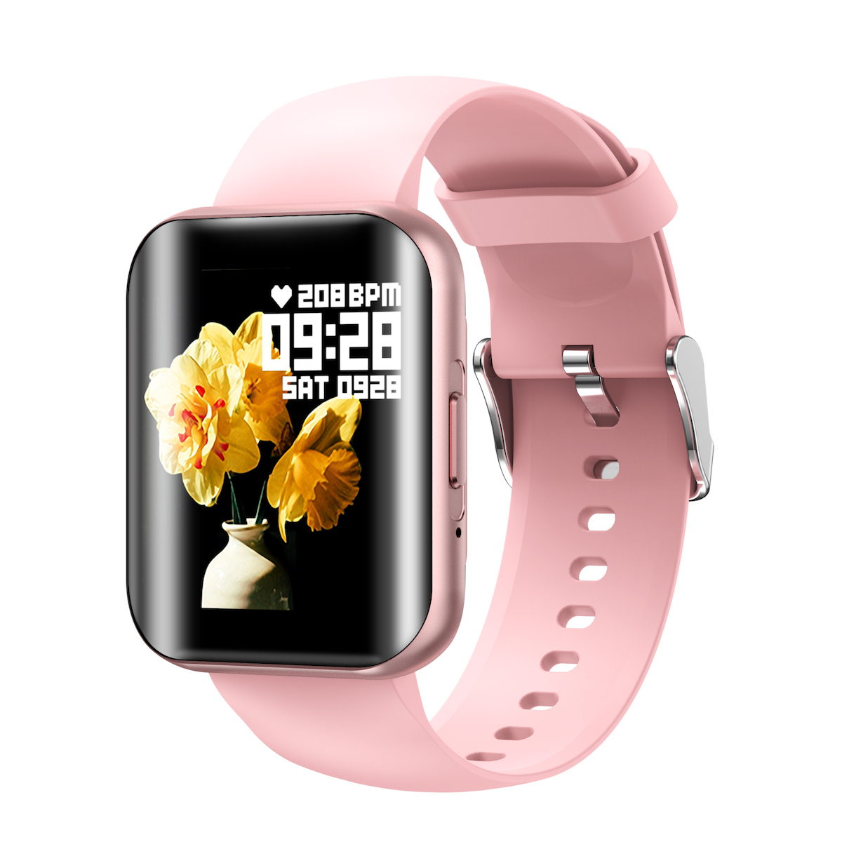 ISP LikeSmart New FiT Aluminium Smartwatch with Heart Rate Monitor (New Pink) view 2