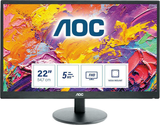 AOC E2270SWDN TN Monitor 21.5" FHD 1920x1080 with Response Time 5ms GTG