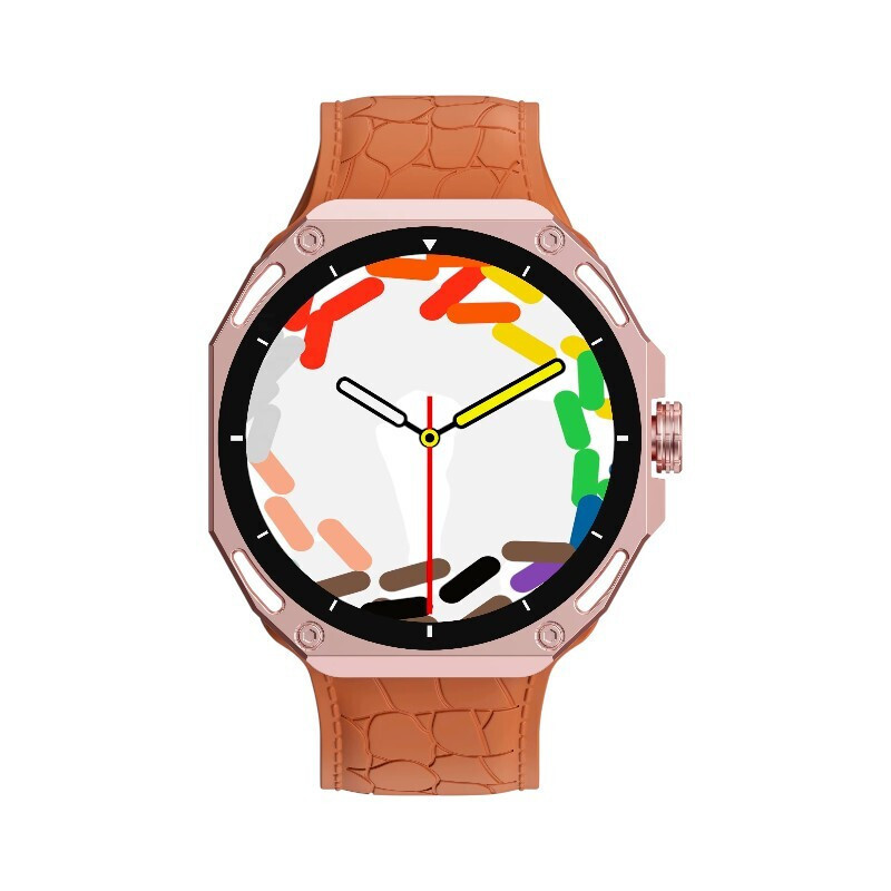 V18 ProMax Smartwatch with Heart Rate Monitor (Gold) view 1