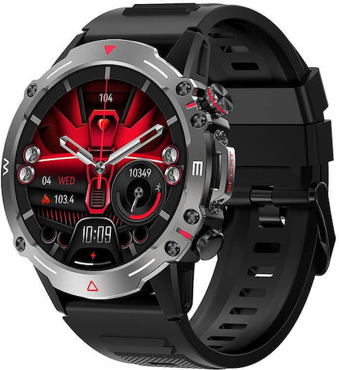 Discoverwatch Smartwatch Idealstore 1.43 Hd Inch Amoled Screen Call Answering Function Built-in Speaker Microphone Facebook Whatsapp Instagram Notifications Ai Voice Blood Pressure Stopwatch Pedometer Black
