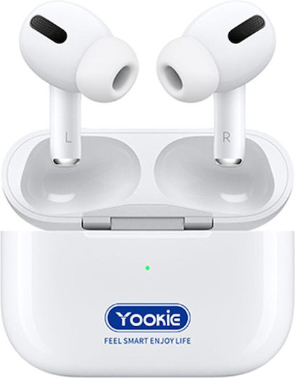 Yookie YKS17 In-ear Bluetooth Handsfree Earphones with Charging Case White view 5