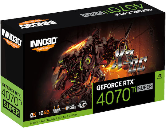 Inno 3D GeForce RTX 4070 Ti Super 16GB GDDR6X X3 OC Graphics Card vue 3