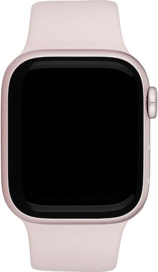 Apple Watch Series 9 Aluminium 45mm Waterproof with Heart Rate Monitor (Pink with Light Pink Sport Band (S/M)) view 3