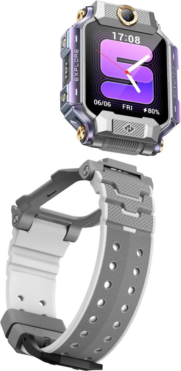 imoo X10 43mm Smartwatch with SIM and Heart Rate Monitor Silver view 3