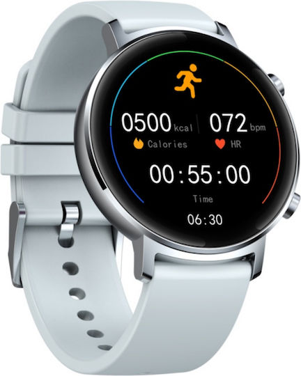 Firstwear Smartwatch Fitness Bracelet Idealstore 1.3-inch Full Round Touch Screen Waterproof Heart Rate Monitoring Blood Pressure Multi-sport Function Compatible Android Ios Silver view 1