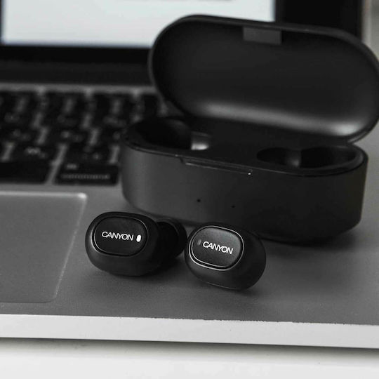 Canyon CND-TBTHS2B In-ear Bluetooth Handsfree Earphones with Charging Case Black view 7