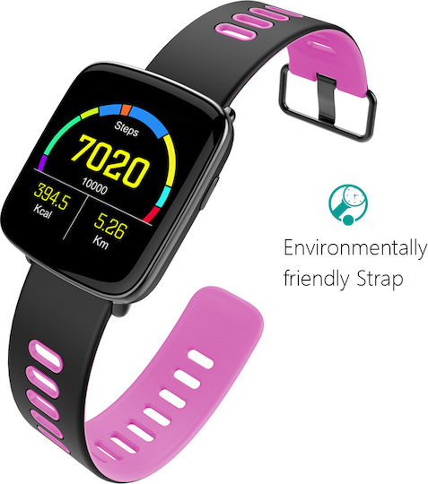 Kingwear GV68 Smartwatch with Heart Rate Monitor (Pink) view 8