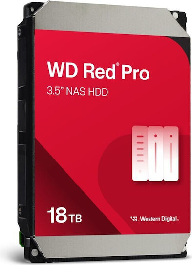 Western Digital Red Pro 18TB HDD Hard Drive 3.5" SATA III 7200rpm with 512MB Cache for NAS / Server WD181KFGX view 7