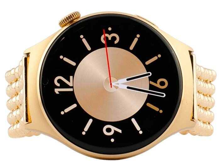 Luna Velvet 46mm Smartwatch with Heart Rate Monitor Pink Gold vista 8