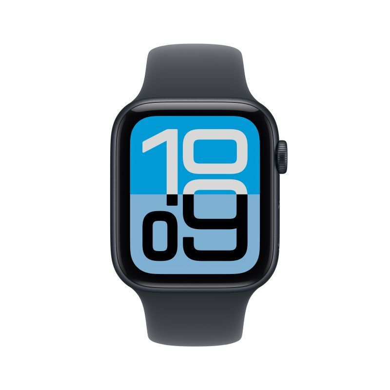 Apple Watch SE 3 Aluminium 44mm Waterproof with eSIM and Heart Rate Monitor (Midnight Aluminium Case with Midnight Sport Band - M/L) view 1