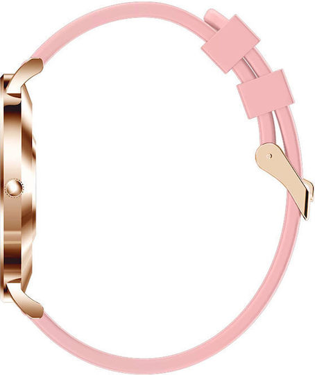 Vogue Astrea Stainless Steel 43mm Smartwatch with Heart Rate Monitor (Pink) view 5