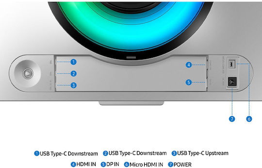 Samsung Odyssey G9 OLED HDR Curved Gaming Monitor 49" 5120x1440 240Hz with Response Time 0.03ms GTG view 7