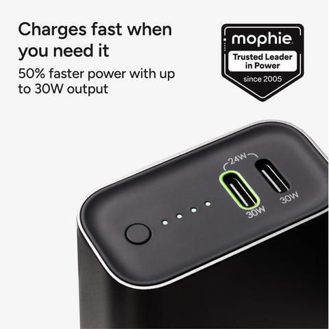 Mophie Power Bank 10000mAh Black view 4